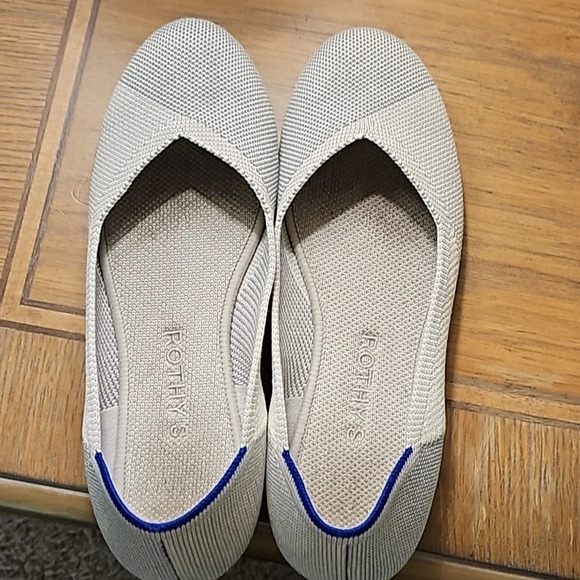 Rothys Rare Round Toe Flats in Sea Glass Grey - Picture 4 of 8